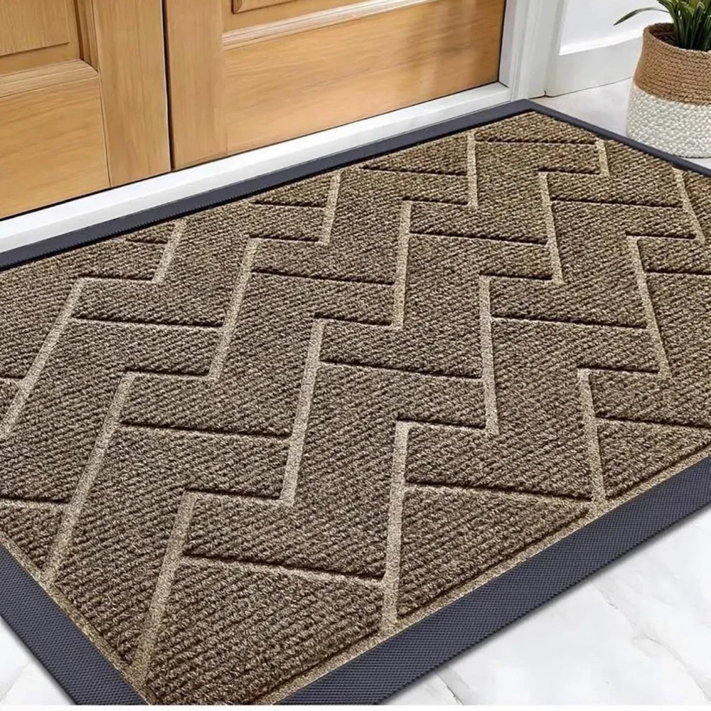 Front Door Mat Indoor Outdoor Entrance, Waterproof All-Season 36”x24”